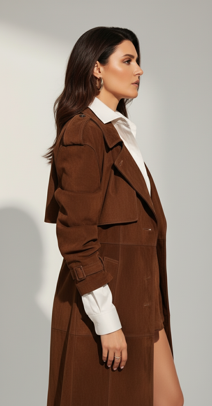 Victoria Lace-Up Wool Overcoat