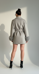 Helena Lace-Up Wool Coat