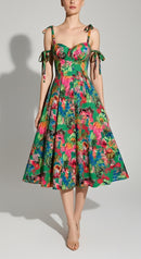 Elisa Printed Button Dress