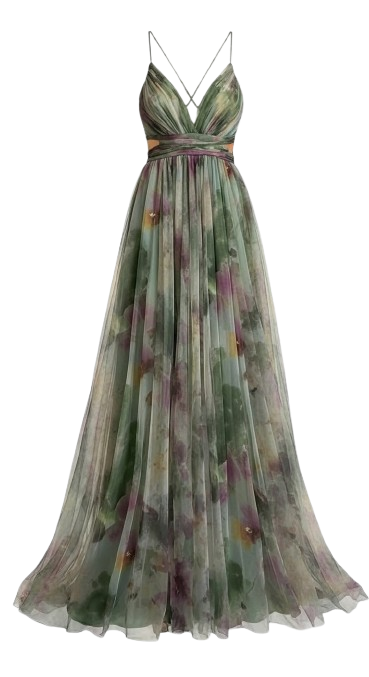 Selina Mesh Print Dress