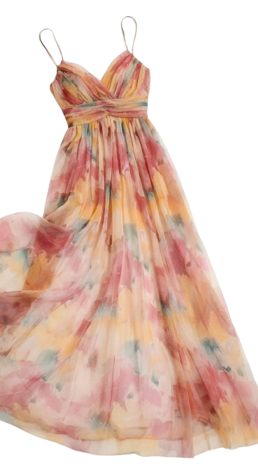 Selina Mesh Print Dress