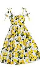 Elisa Printed Button Dress