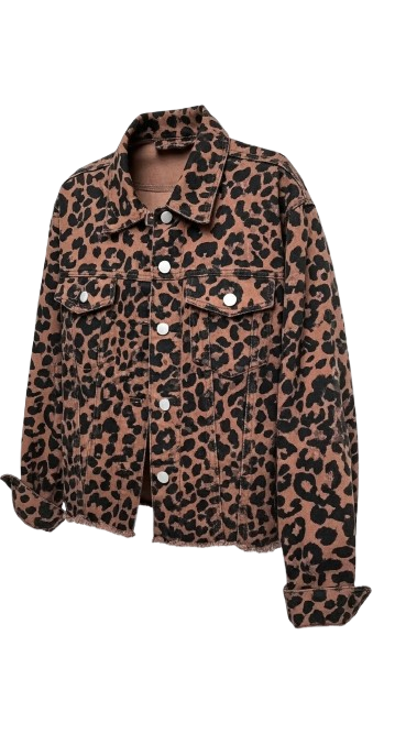 Siena Leopard Denim Jacket