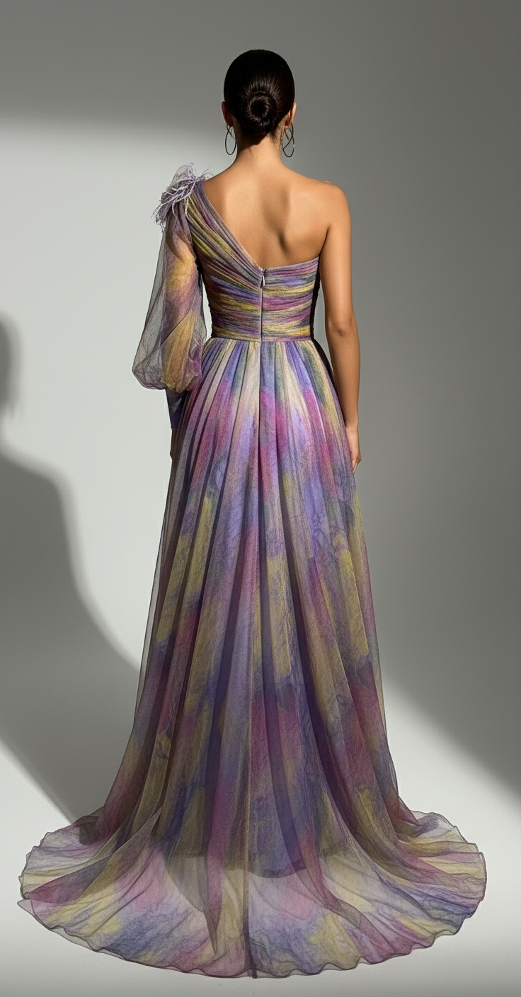 Lyra Off-Shoulder Mesh Dres