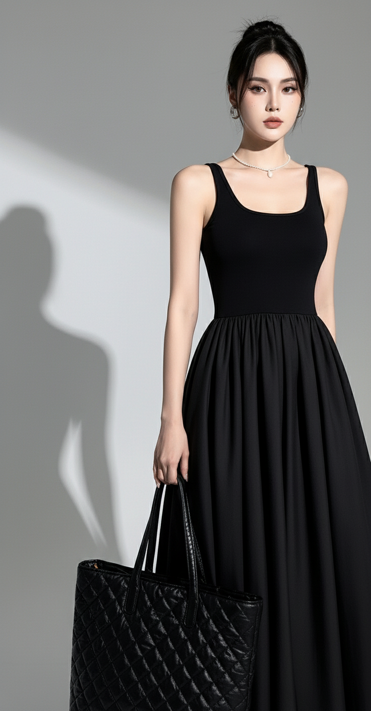 Claire A-Line Black Dress