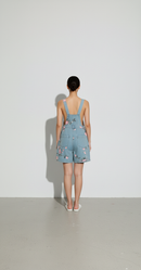 Flora Retro Denim Jumpsuit
