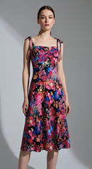 Elisa Printed Button Dress