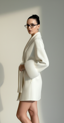 Helena Lace-Up Wool Coat