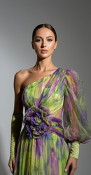 Lyra Off-Shoulder Mesh Dres