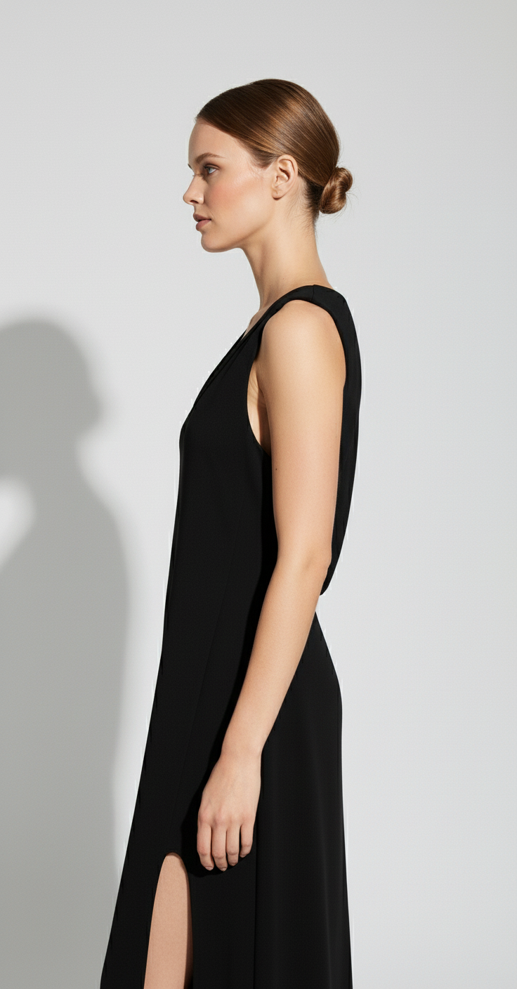 Arwen V-Neck Slit Dress