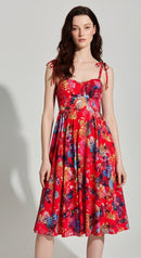 Elisa Printed Button Dress