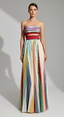 Camila Printed Tube Maxi Dress