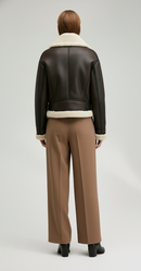 Rhea Faux Shearling Belted Jacket