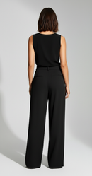 Clara Wide-Leg Suit Pants