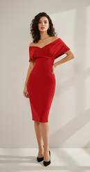 Valeria V-Neck Pencil Dress