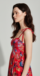 Elisa Printed Button Dress