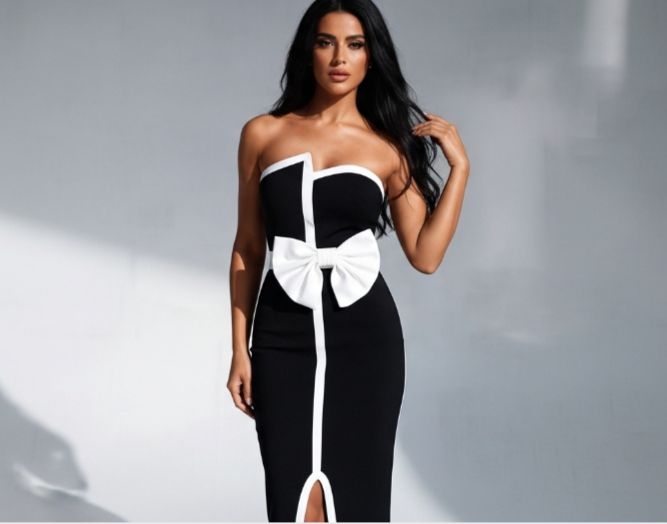Serena Black Skirted Swimsuit