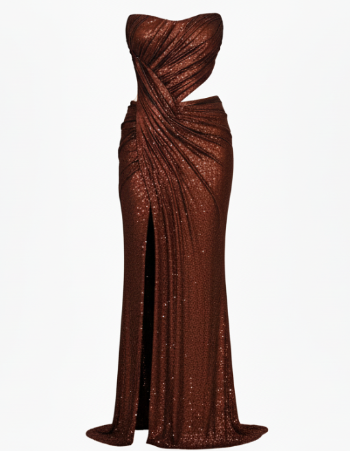 Strapless Mermaid Evening Gown